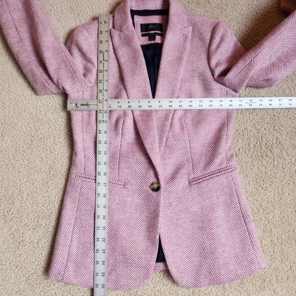Parke Blazer In English Herringbone Wool 0 Mauve Pink Lavender - Picture 6 of 13